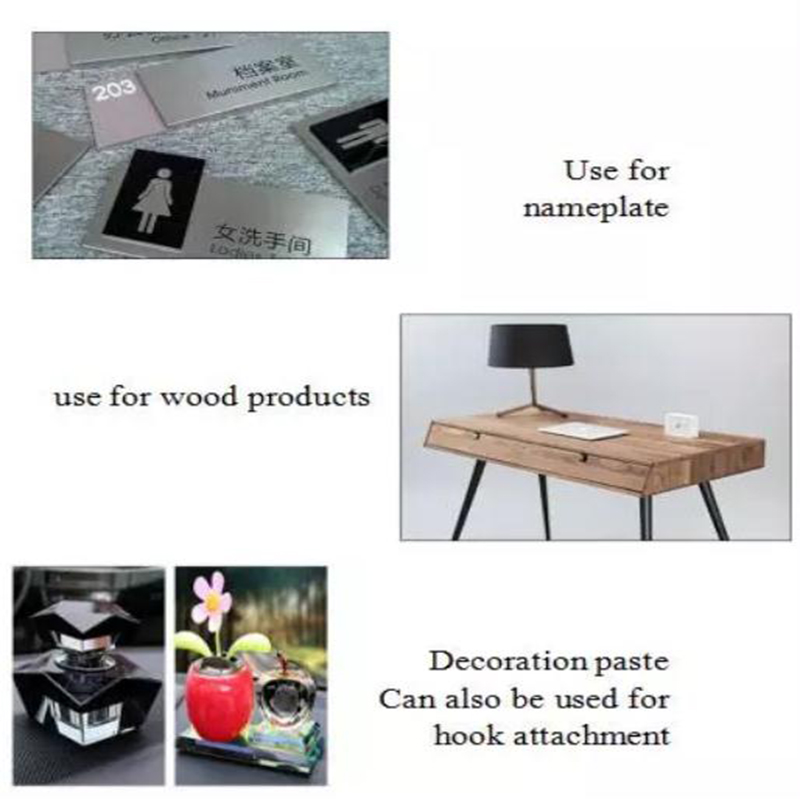 application of double seded tape