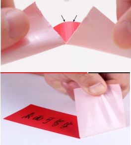 cinta adhesiva para facilitar o rasgado e pegajoso