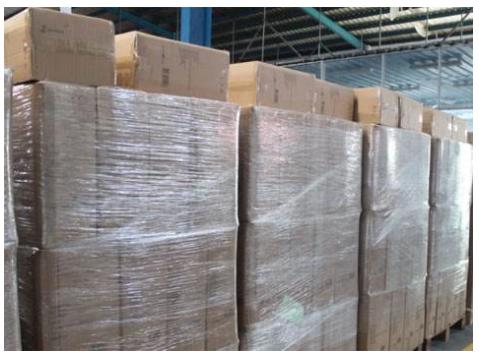 application of pallet wrapping stretch film
