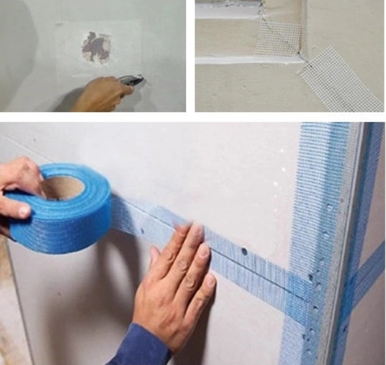 application of fiberglass tape