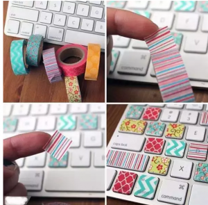 cinta de papel para hacer pegatinas de teclado