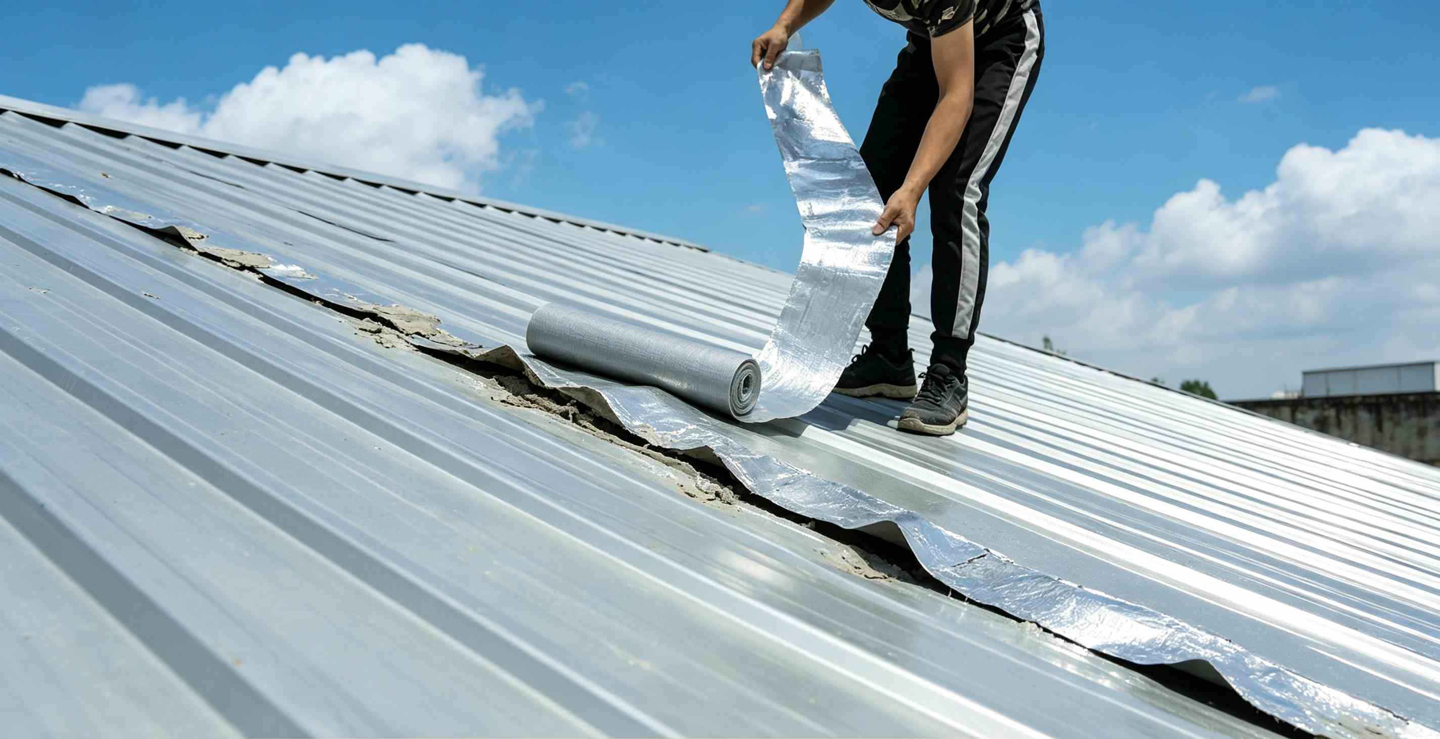 waterproof aluminum foil butyl rubber roofing tape (2)
