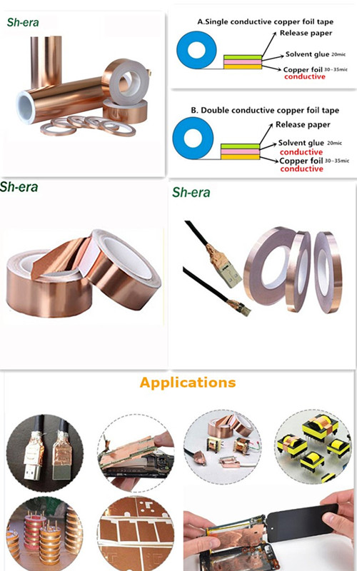 aplicação de fita de cobre