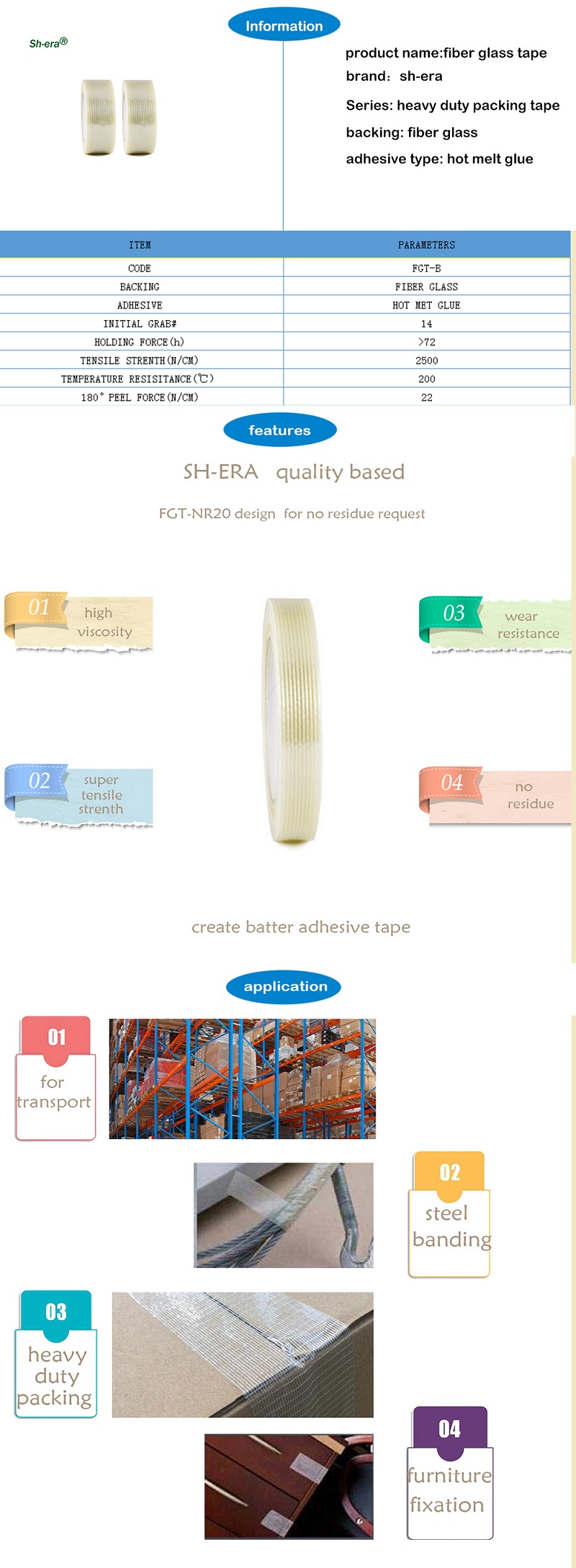 filament tape beskrivelse